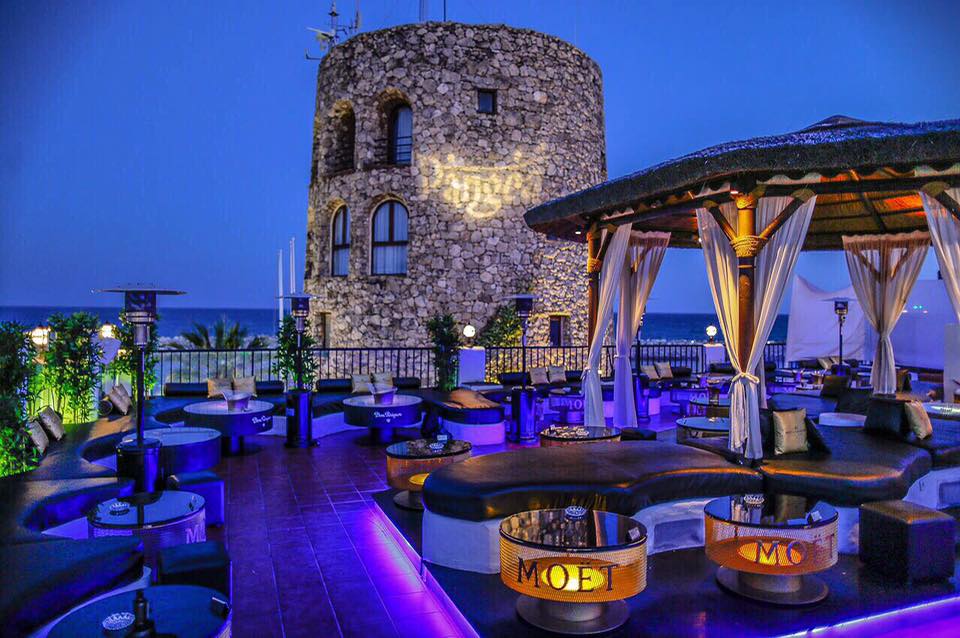 rooftop terrace night club stunning views over the marina